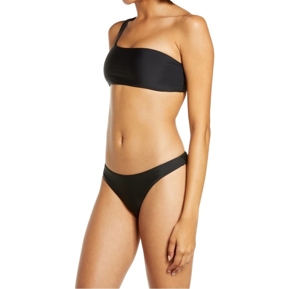 Jade Swim Apex One Shoulder Bikini Top in Black (S) - Picture 6 of 15